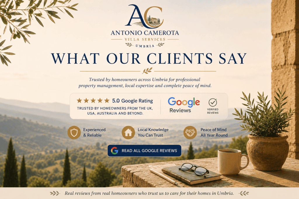     Antonio Umbria Villa Services Reviews from Homeowners