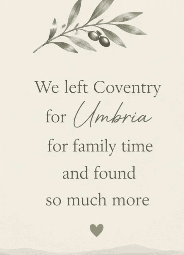 We left Coventry for family time